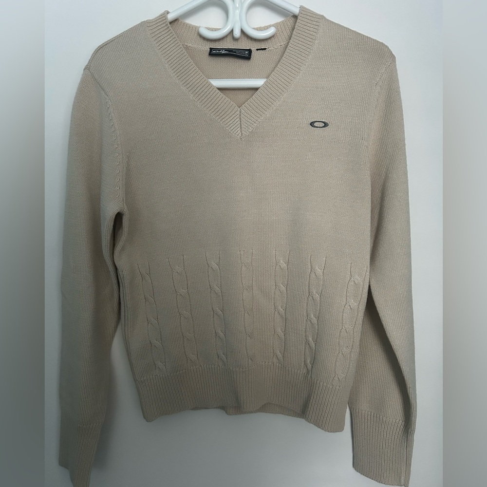 Oakley Women's Cream V-Neck Sweater